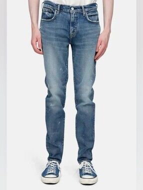 Moussy Vintage Versta Skinny Denim Jeans Paint Splatter Size 32